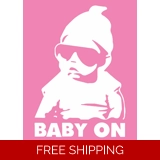 Baby On Board Cool Babe Car Sticker 11..