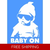 Baby On Board Cool Dude Car Sticker 11..