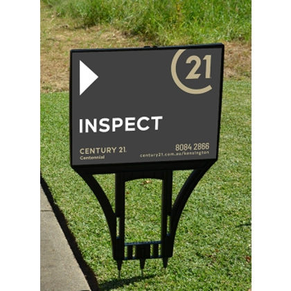 Century 21 Spike Sign With Printed Corflute Insert 50x40cm