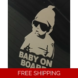 Baby On Board Reflective Silver Decal