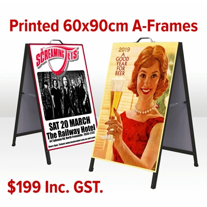 Large A-Frame Sign 900x600 Portrait Printed