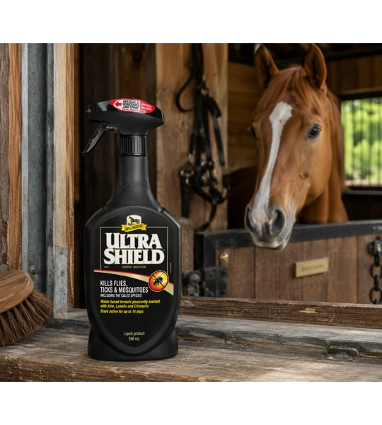 Absorbine UltraShield UK 946ml premises fly spray black bottle