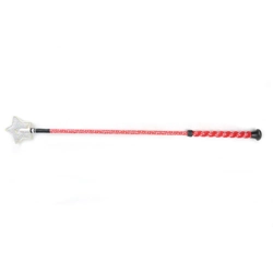 Hy Equestrian Spiral Star Riding Whip 65cm Red