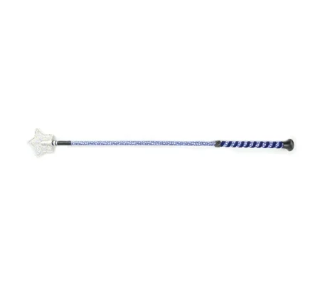 Hy Equestrian Spiral Star Riding Whip 65cm Blue