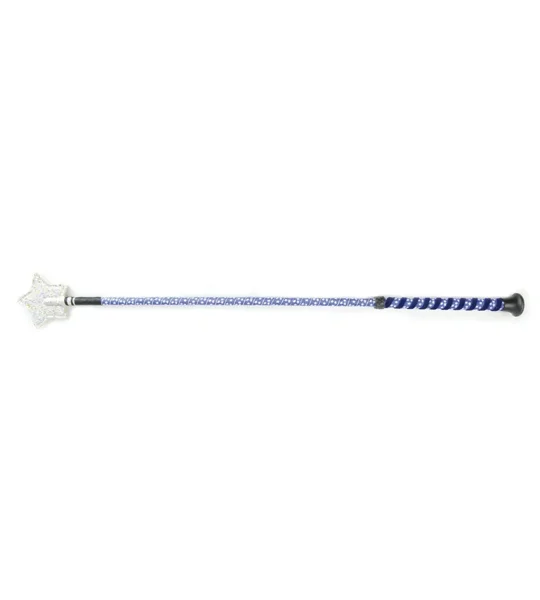 Hy Equestrian Spiral Star Riding Whip 65cm Blue