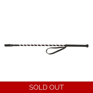 Hy Equestrian Spiral Riding Whip 65cm Burgundy/Black/Silver
