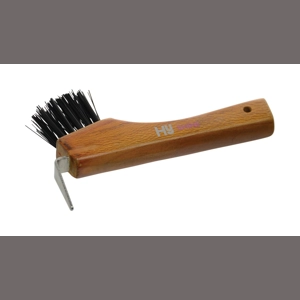 Hy Equestrian Luxury Hoof Pick with Brush - Tan