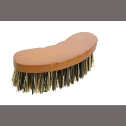 Hy Equestrian Luxury Half Round Brush - Tan