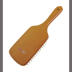 Hy Equestrian Luxury Wooden Mane & Tail Brush - Tan - 25.5 x 8.3cm