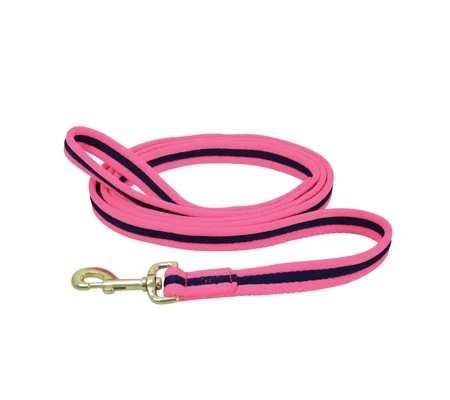 Hy Equestrian Soft Webbing Lead Rein Without Chain - Pink/Navy
