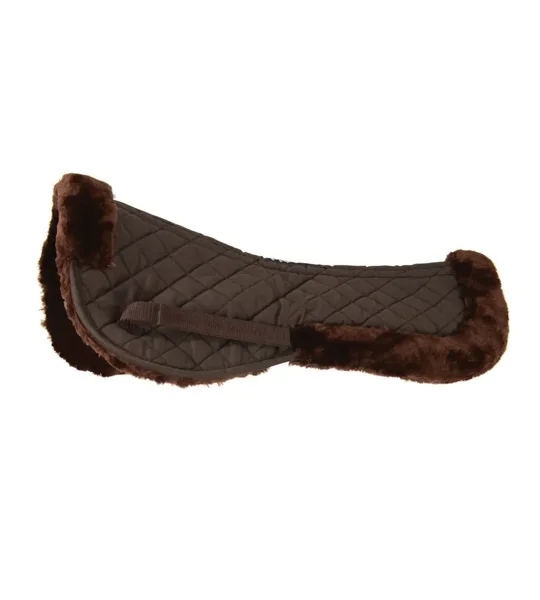 Hy Equestrian Fab Fleece Half Pad Brown