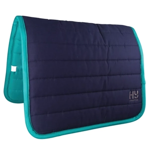 Hy Equestrian Reversible Two Colour Saddle Pad - Navy/Teal - One Size