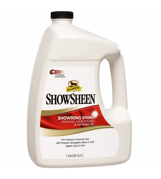 Absorbine ShowSheen Hair Polish 3.8L bulk refill bottle for equestrian yards