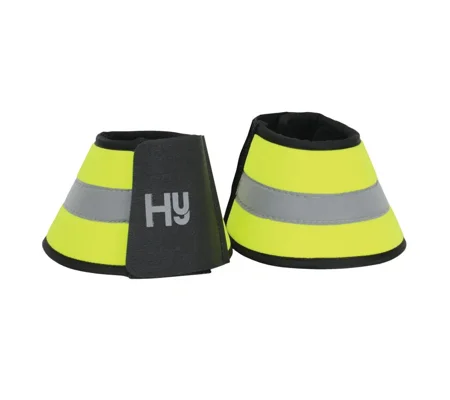 Reflector Over Reach Boots by Hy Equestrian Yellow