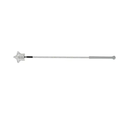 Hy Equestrian Riding Star Whip 65cm Silver Glitter