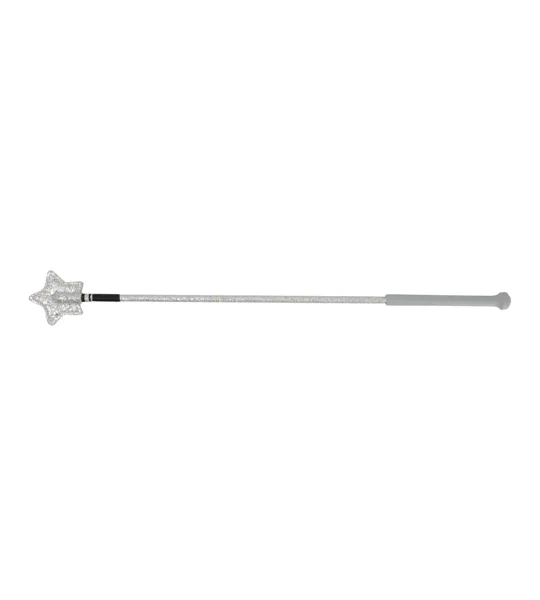 Hy Equestrian Riding Star Whip 65cm Silver Glitter