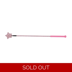 Hy Equestrian Riding Star Whip 65cm  Pink Glitter