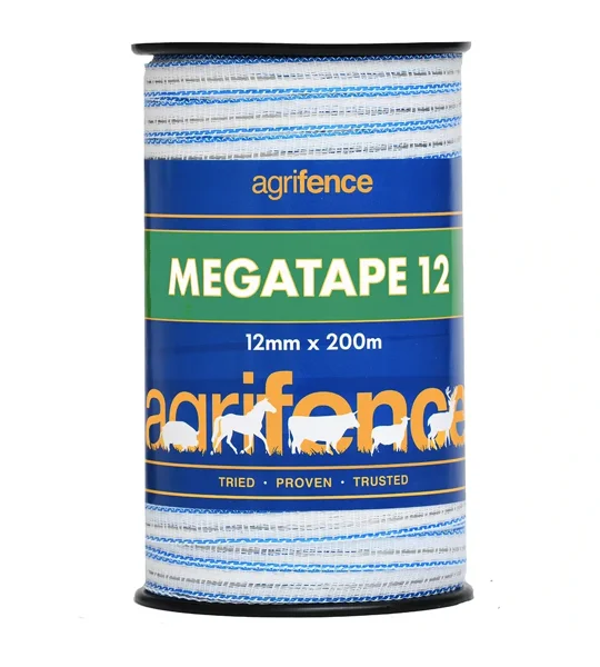 Agrifence Megatape Reinforced Tape 12mm x 200m White