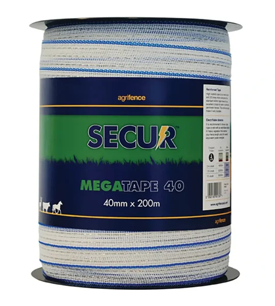Agrifence Megatape Reinforced Tape 40mm x 200m White