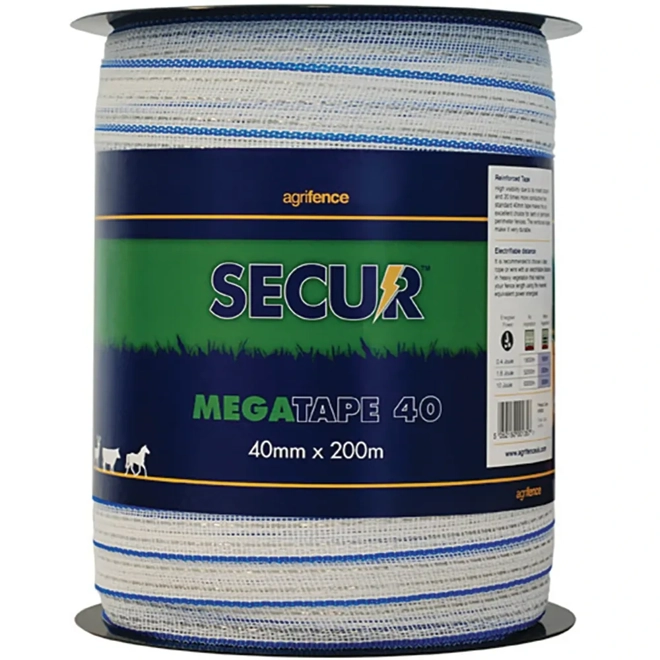 product Image for Agrifence Megatape Reinforced Tape 40mm x 200m White