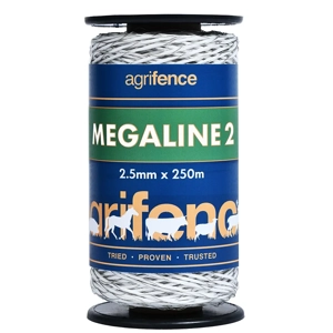 Agrifence Megaline 2 Superior Polywire 2.5mm x 250m White
