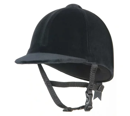 Champion CPX3000 velvet covered riding hat Black