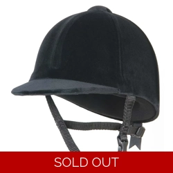 Champion CPX3000 Junior velvet covered riding hat  Black