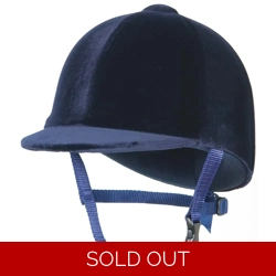 Champion CPX3000 Junior velvet covered riding hat Navy