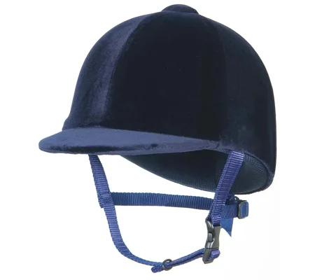 Champion CPX3000 Junior velvet covered riding hat Navy