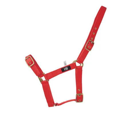 Hy Equestrian Holly Fully Adjustable Head Collar - Red