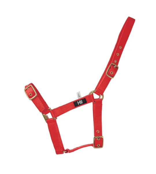 Hy Equestrian Holly Fully Adjustable Head Collar - Red