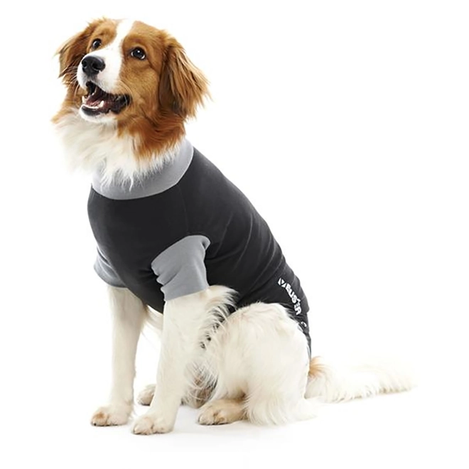 Additional Image for Buster Body Suit for Dogs Black/Grey