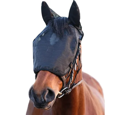 Equilibrium Net Relief Riding Mask Black – UV Protective Fly Mask for Riding