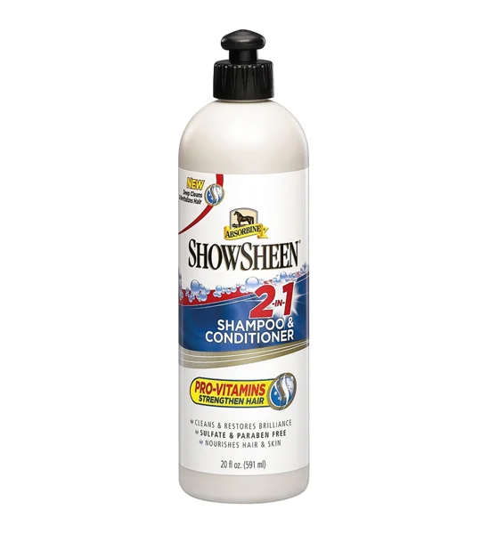Absorbine ShowSheen 2-in-1 Shampoo and Conditioner 591ml squeeze bottle