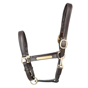 Hy Equestrian Leather Head Collar Brown