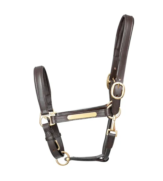 Hy Equestrian Leather Head Collar Brown