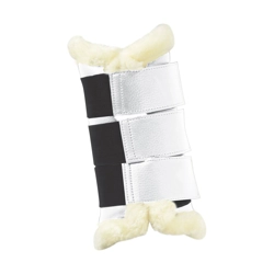 Hy Equestrian Combi Leather Brushing Boots - White