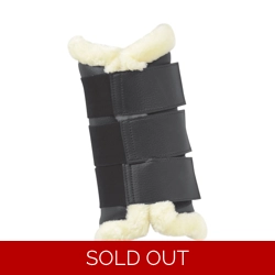 Hy Equestrian Combi Leather Brushing Boots - Black