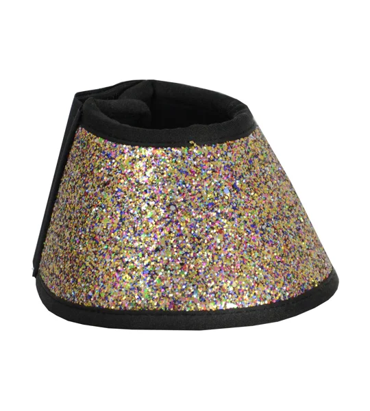 Hy Equestrian Glitter Over Reach Boots - Rainbow Glitter