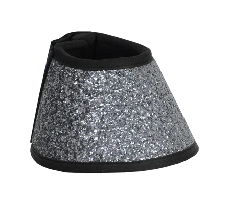 Hy Equestrian Glitter Over Reach Boots - Silver Glitter