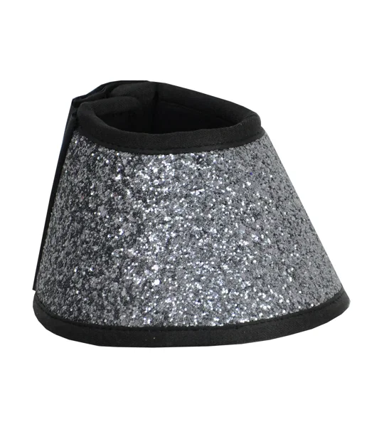 Hy Equestrian Glitter Over Reach Boots - Silver Glitter