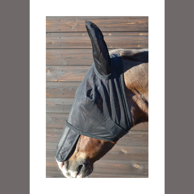 product Image for Hy Equestrian Fly Mask with Sunshield & Ears - Black