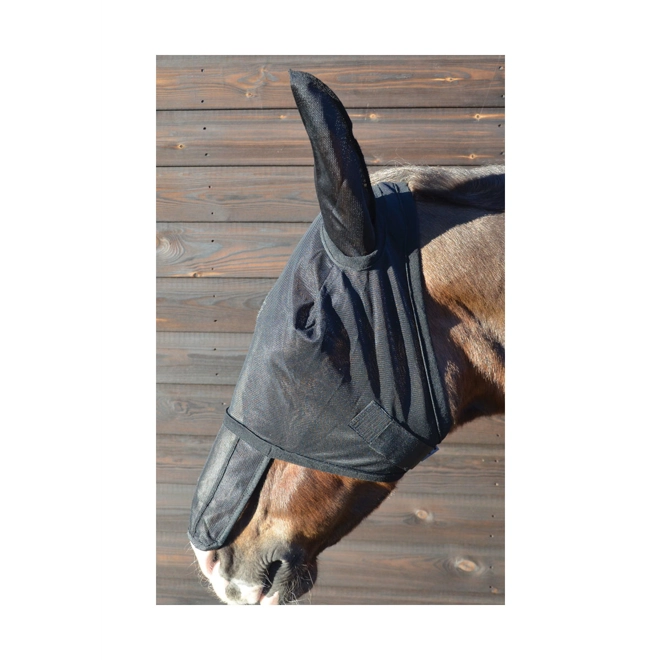 Additional Image for Hy Equestrian Fly Mask with Sunshield & Ears - Black