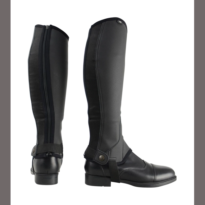 product Image for Hy Equestrian Synthetic Combi Leather Chaps - Black