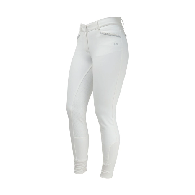 product Image for Hy Equestrian Roka Crystal Breeches - White/Silver Crystal
