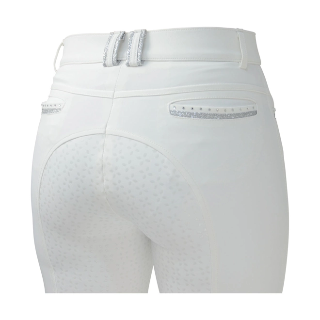 Additional Image for Hy Equestrian Roka Crystal Breeches - White/Silver Crystal