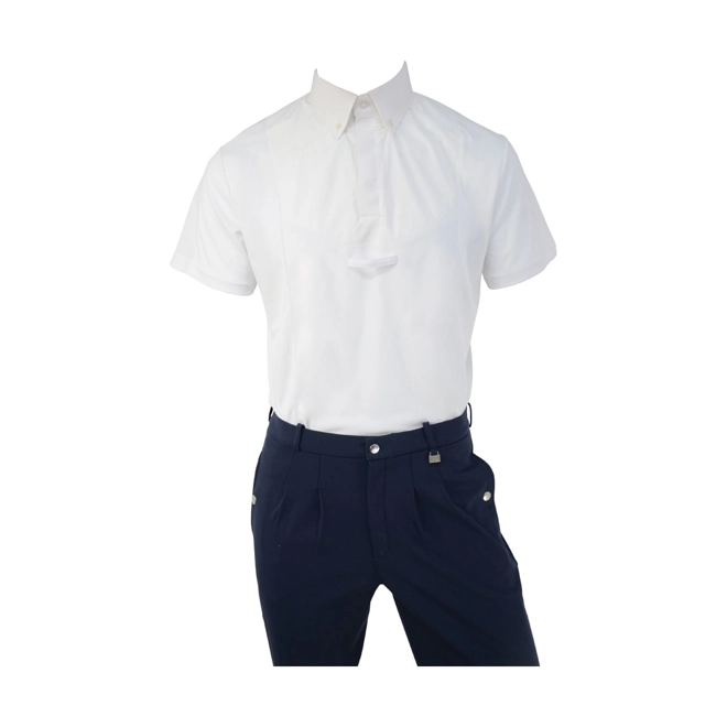 Additional Image for Hy Equestrian Men's Hadleigh Short Sleeved Tie Shirt - White