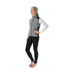Silva Flash Reflective Gilet by Hy Equestrian - Reflective Silver