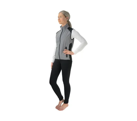 Silva Flash Reflective Gilet by Hy Equestrian - Reflective Silver