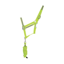 Reflector Head Collar and Lead Rope by Hy Equestrian Yellow